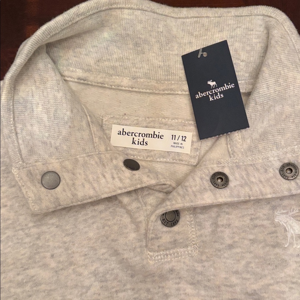 Abercrombie Kids Light Gray Sweatshirt - Picture 2 of 5